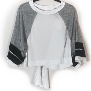 FREE PEOPLE APRES SKI COTTON OPEN-BACK T-SHIRT